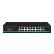 PoE-коммутатор Unibrave UB-SW-16F2G1SFP-150 Pro (19/16PoE)