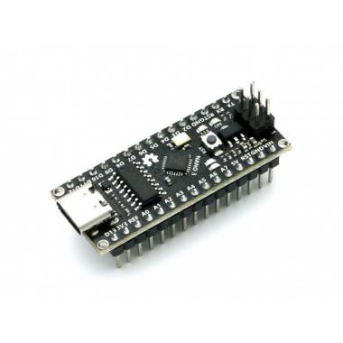 Микроконтроллер Arduino Nano (Atmega 328p, черный, type-C, dupont-контакты припаяны) купить в Славянске-на-Кубани