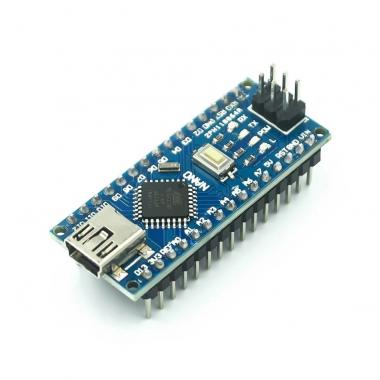 Микроконтроллер Arduino Nano (Atmega 328p, черный, mini-USB, dupont контакты припаяны) купить в Славянске-на-Кубани