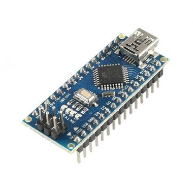 Микроконтроллер Arduino Nano (Atmega 328p, черный, mini-USB, dupont контакты припаяны) купить в Славянске-на-Кубани