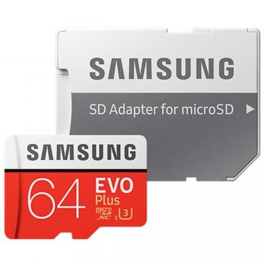 Карта памяти Samsung MicroSDXC UHS-I EVO PLUS 64 ГБ (+ SD adapter) купить в Славянске-на-Кубани